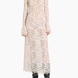 Paco Rabanne Cream Lace Long Sleeve Dress size 38